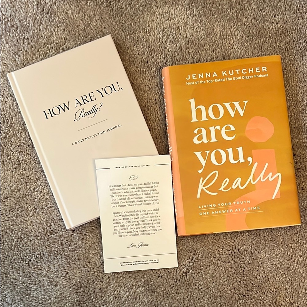 'How Are You, Really?' Jenna Kutcher Book and reflection journal